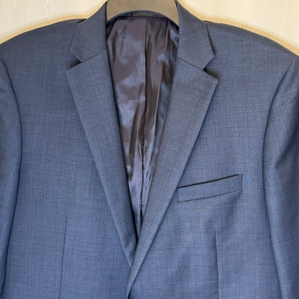 Calvin Klein Men Slim Fit Wool Blend Stretch Grey  Suit Jacket 44L EUC